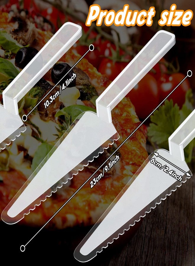 Suclain Disposable Cake Cutter 9.1 Inch Plastic Cake Server Cutting Plastic Spatula Knives Pie Pizza Pastry Slicer Serving Utensils for Kitchen Wedding(Clear,100 Pieces) - Image 2